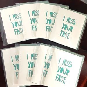 8 Modern Disaster Cards "I MISS YOUR FACE!"....